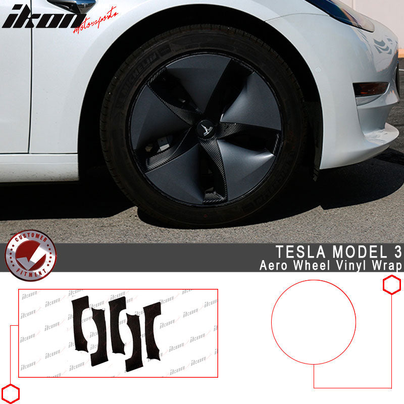 2017-2023 Tesla Model 3 Chrome Delete Vinyl Kit Sport Wheel Rim