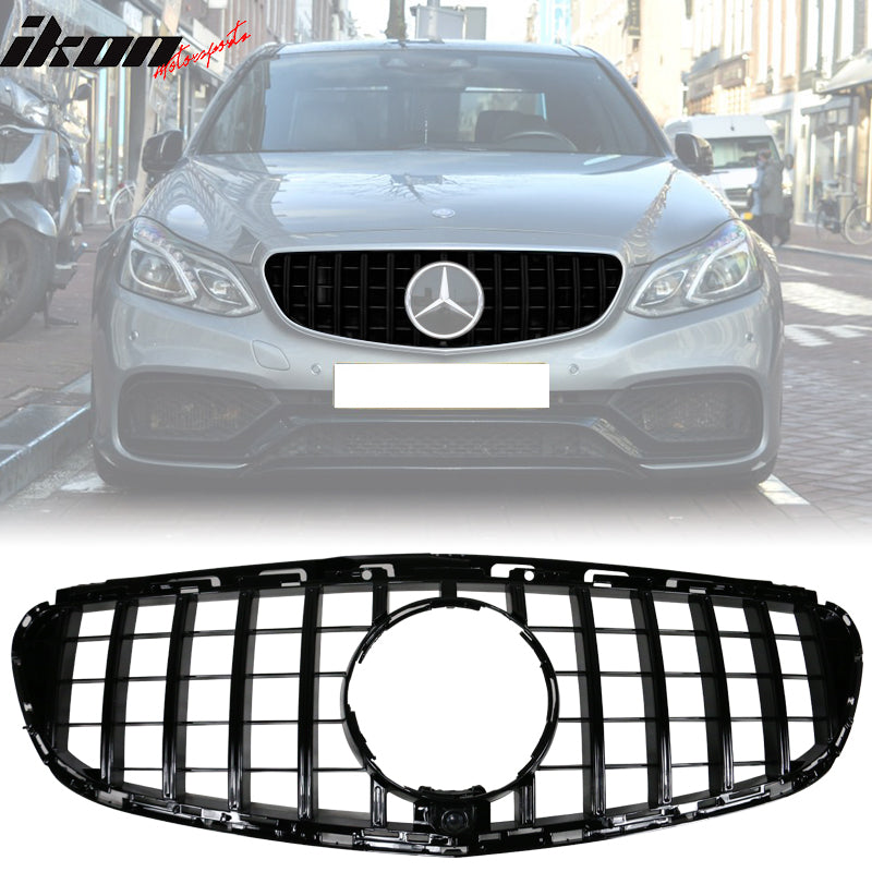 2014-2016 Benz W212 E Class AMG GT Style Gloss Black Front Grille