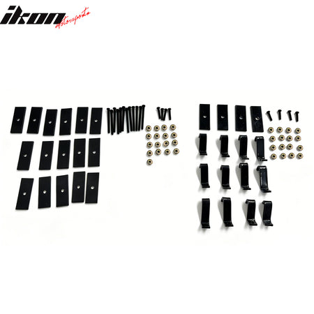 IKON MOTORSPORTS Front Upper Insert Grille, Compatible with 2005-2007 Ford F-250 F-350 F-450 Super Duty, Chrome Replacement Front Bumper Hood Grill 6PCS