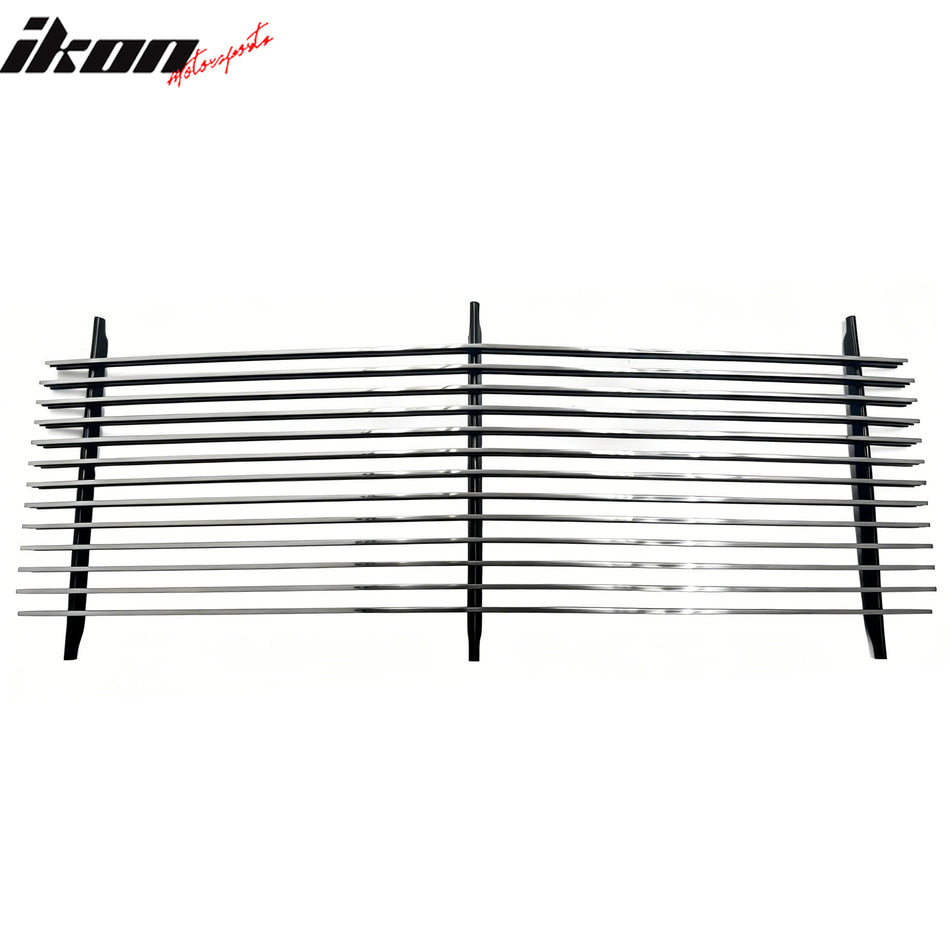 1988-1993 GMC C1500/C2500/C3500/K1500/K2500/K3500 & 1992-1993 Yukon Front Upper Grille Insert Chrome Horizontal Billet Style