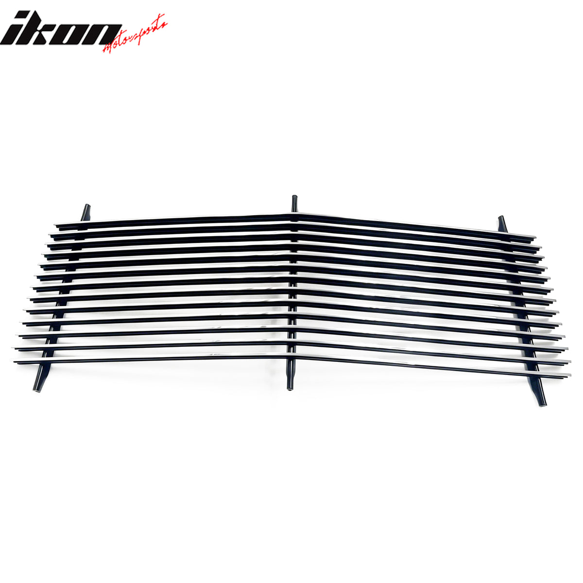 IKON MOTORSPORTS Front Upper Grille Insert, Compatible with 1988-1993 GMC C1500/C2500/C3500/K1500/K2500/K3500 & 1992-1993 Yukon, Horizontal Billet Style Chrome Replacement Front Bumper Grill