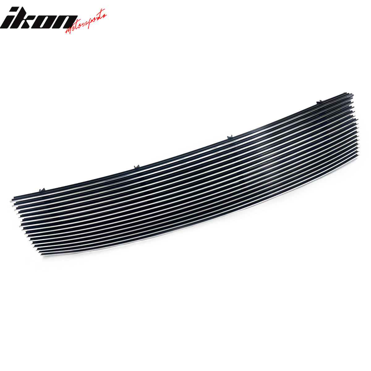 IKON MOTORSPORTS Front Upper Grille Insert, Compatible with 1997-1998 Ford Expedition & F-150, Billet Style Chrome Replacement Front Bumper Hood Billet Grill Grille Assembly