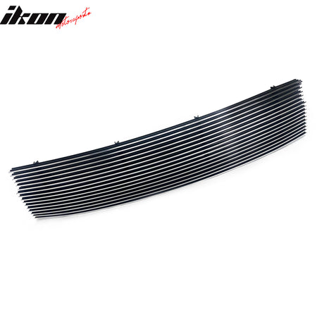 IKON MOTORSPORTS Front Upper Grille Insert, Compatible with 1997-1998 Ford Expedition & F-150, Billet Style Chrome Replacement Front Bumper Hood Billet Grill Grille Assembly