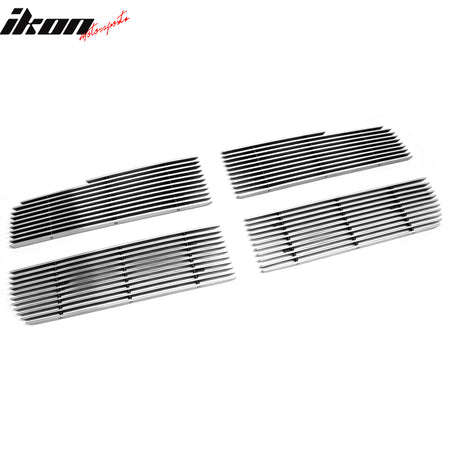 Fits 05 Dodge Dakota Front Bumper Upper Billet Grille Insert Assembly Chrome 4PC