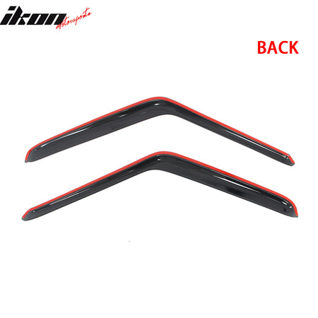 Fits 80-96 Ford F-150 F-250 F-350 Standard Cab Slim Style Window Visors Acrylic