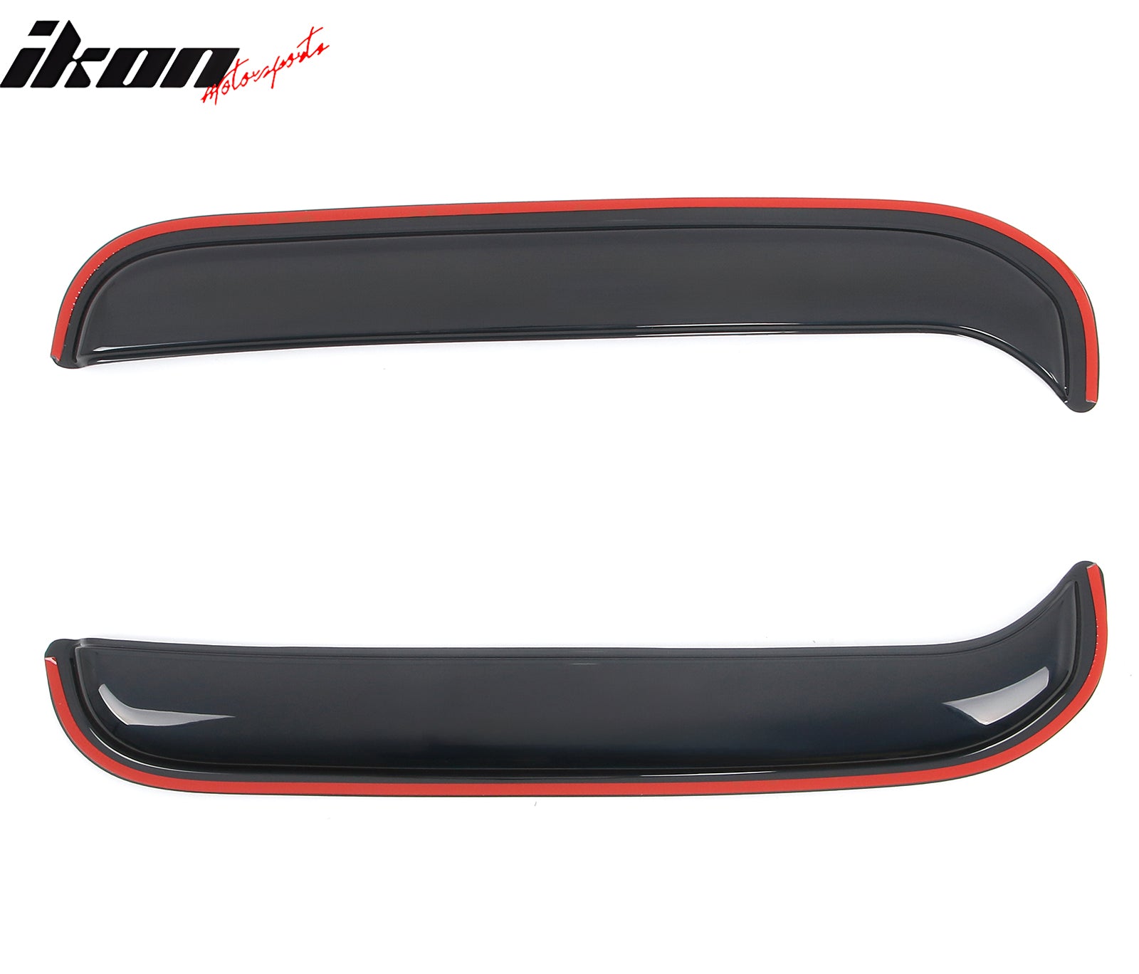 IKON MOTORSPORTS In Channel Window Visors Compatible with 1980-1996 Ford F-150 F-250 F-350& 1997 F-250 HD Standard Cab, Slim Style Acrylic Smoke Rain Guards, Side Window Wind Deflectors 2PCS