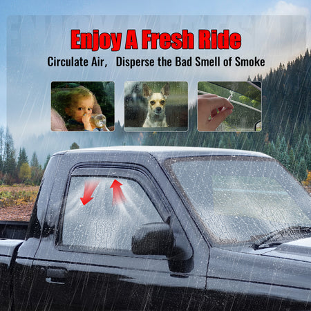 For 87-96 Dodge Dakota Standard Cab Window Visor In Channel Rain Guard Deflector