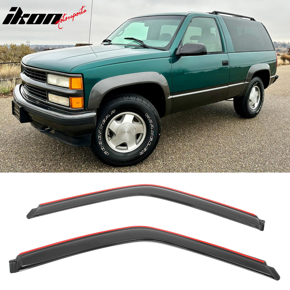 1988-1998 Chevy GMC C/K Regular Cab In Channel Window Visors 2PCS