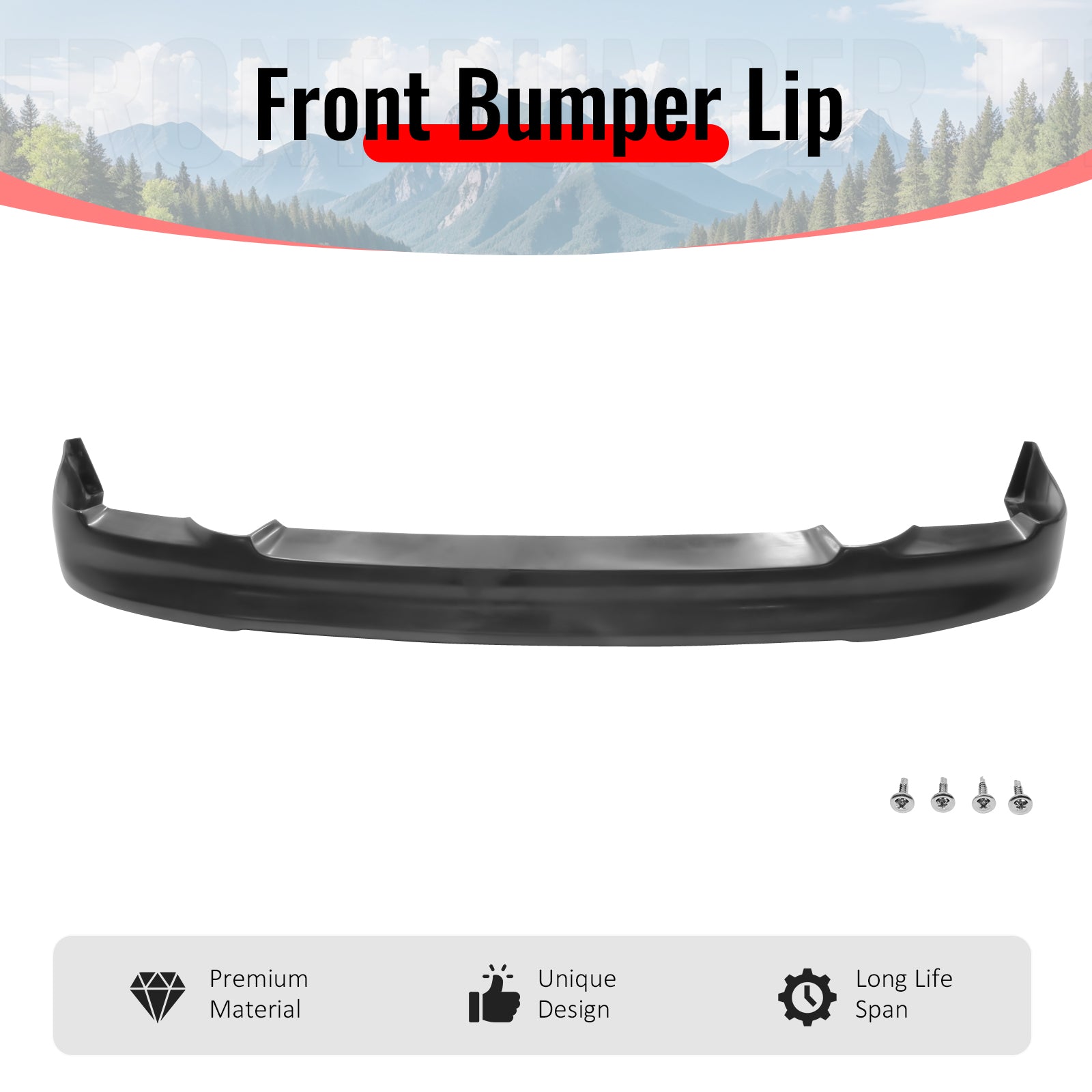 Fits 90-91 Honda CRX Si Only CS Style Front Bumper Lip Spoiler Unpainted PU
