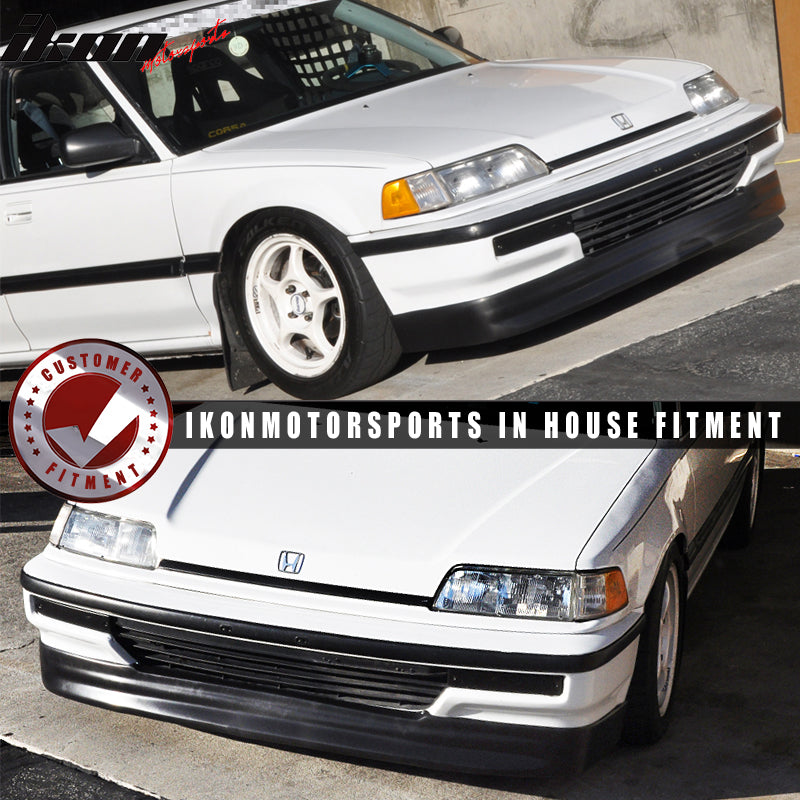 Fit 90-91 Honda Civic CS Style Front Bumper Lip Spoiler PU Fit 90-91 Honda Civic CS Style Front Bumper Lip Spoiler PU