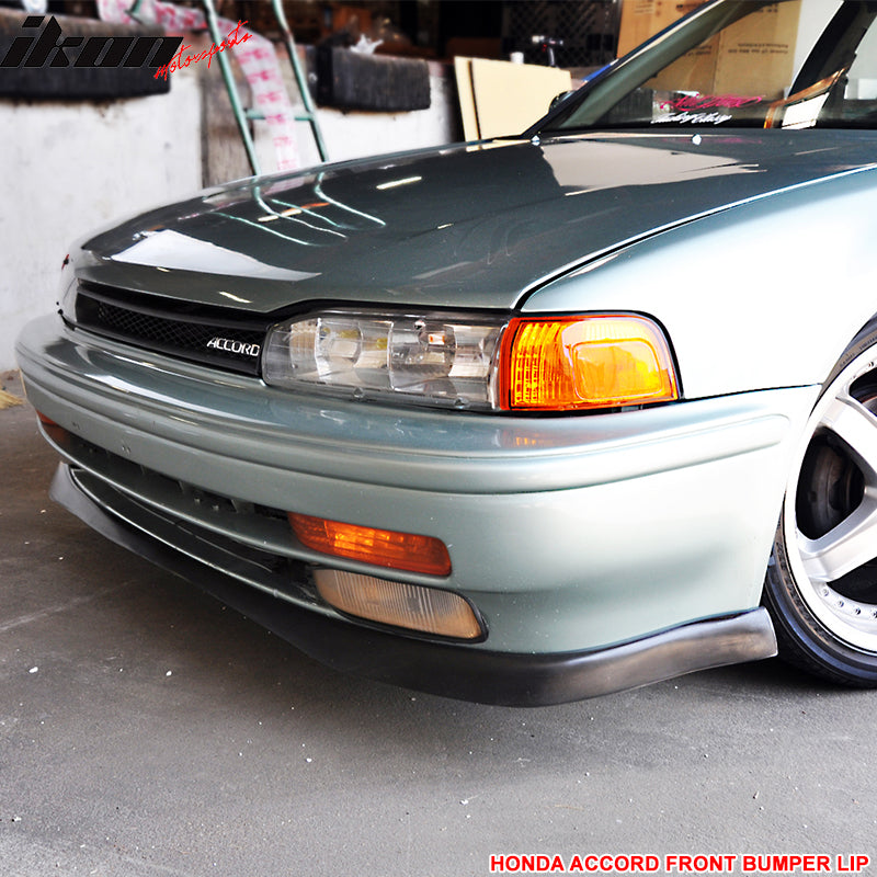 Fits 90-93 Honda Accord Type R Style Front Bumper Lip Spoiler Unpainted PU