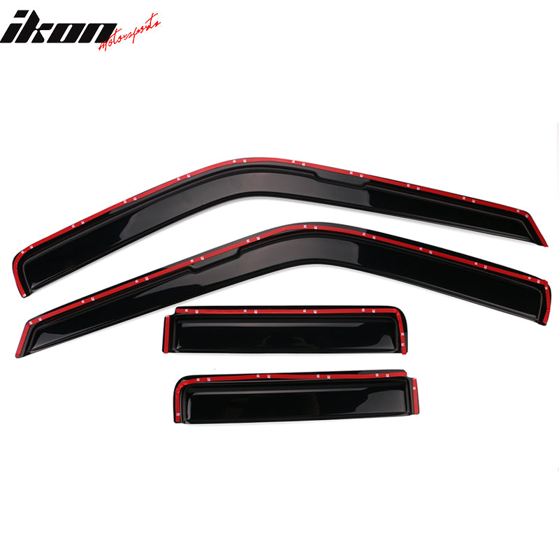 Fits 90-95 Nissan Pathfinder In Channel Window Visors Acrylic Sun