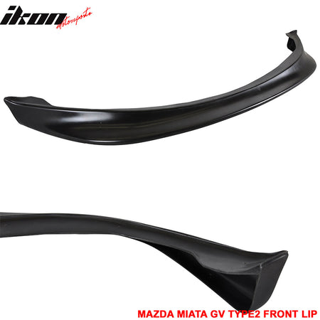 Fits 90-97 Mazda Miata MX-5 GV Type 2 Front Bumper Lip Spoiler PU Chin Splitter