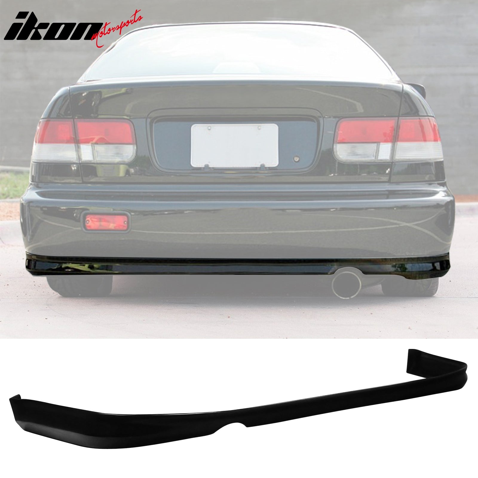 Fits 92-95 Honda Civic Sedan 4-Door Rear Diffuser Lip + Front Bumper Lip - PU