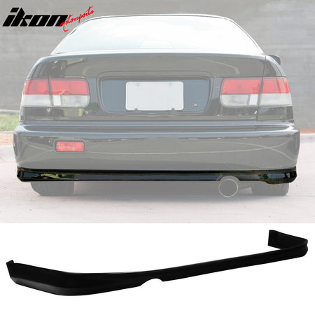 Fits 92-95 Honda Civic Sedan 4-Door Rear Diffuser Lip + Front Bumper Lip - PU