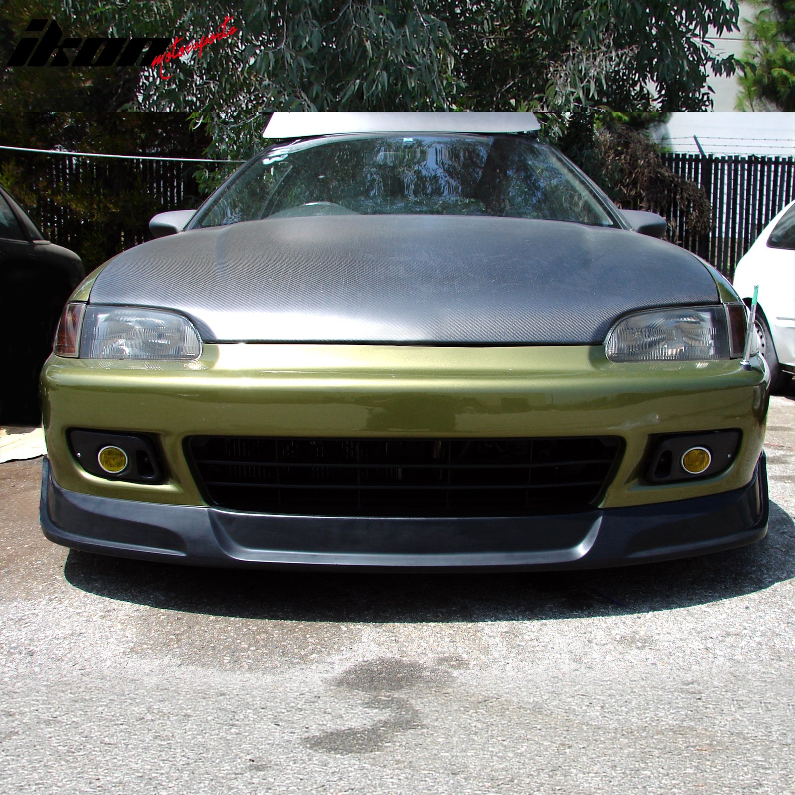 Fits 92-95 Honda Civic 2-Door JDM Style Rear Diffuser Lip + Front Bumper Lip PU