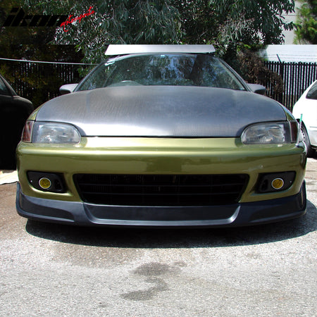 Fits 92-95 Honda Civic 2-Door JDM Style Rear Diffuser Lip + Front Bumper Lip PU