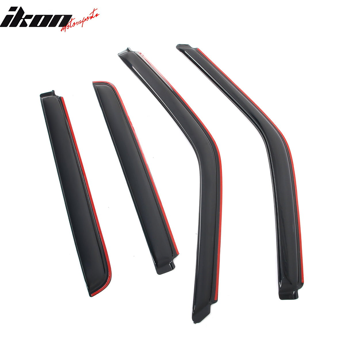 IKON MOTORSPORTS In Channel Window Visors Compatible with 1992-2000 Chevy GMC C2500 C3500 K2500 K3500 Crew Cab & Suburban Tahoe Yukon, Acrylic Smoke/Tinted Rain Guards, Side Window Wind Deflectors 4PC
