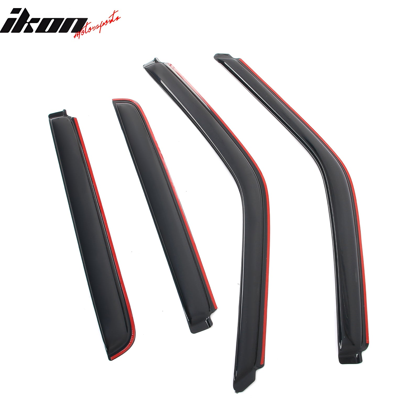 IKON MOTORSPORTS In Channel Window Visors Compatible with 1992-2000 Chevy GMC C2500 C3500 K2500 K3500 Crew Cab & Suburban Tahoe Yukon, Acrylic Smoke/Tinted Rain Guards, Side Window Wind Deflectors 4PC