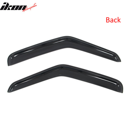 Fits 92-06 Ford Econoline E-Series Van Window Visors In-Channel Deflector Guard