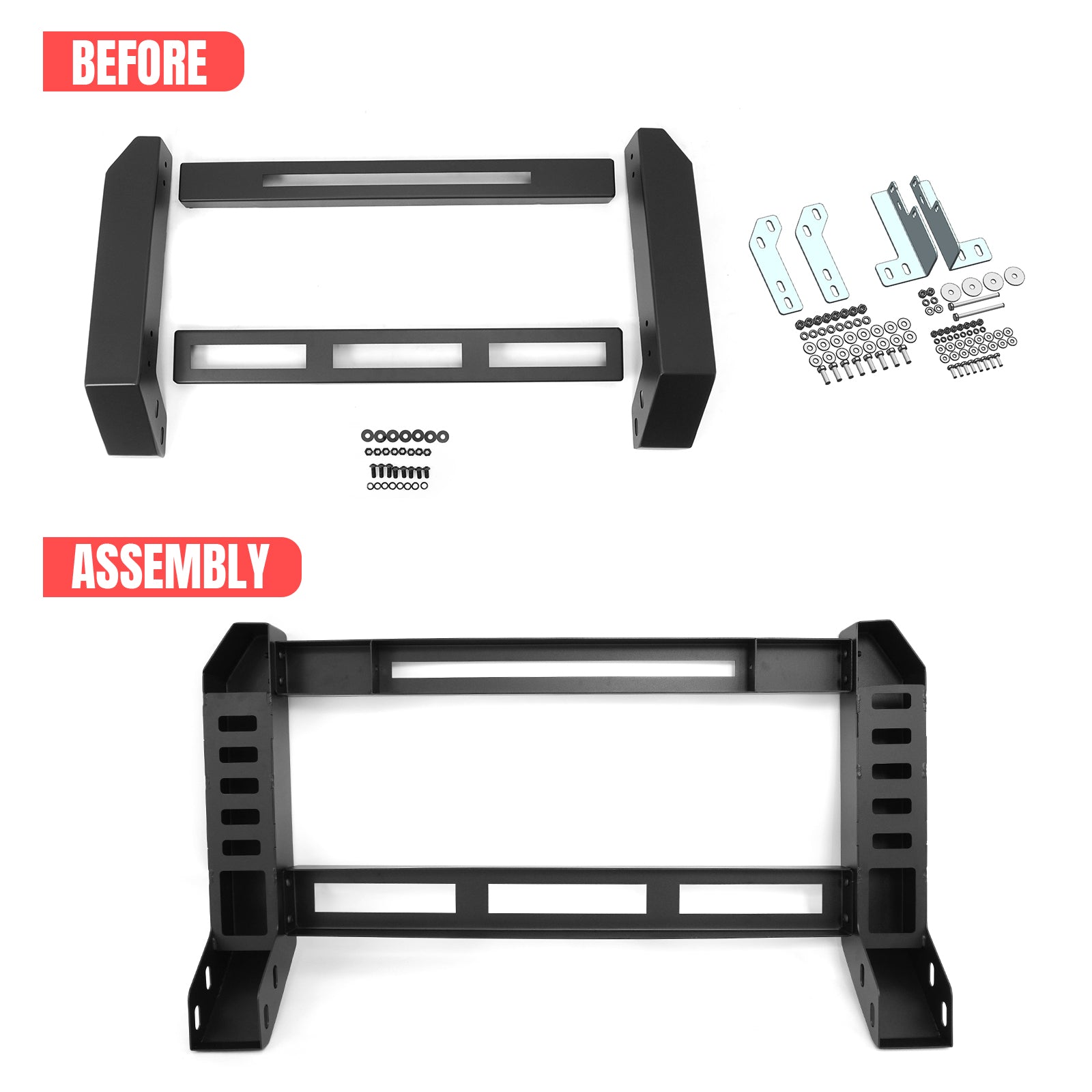 Fits 05-15 Toyota Tacoma Bull Bar Front Brush Push Bumper Grille Guard Protector