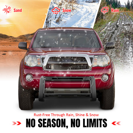 Fits 05-15 Toyota Tacoma Bull Bar Front Brush Push Bumper Grille Guard Protector