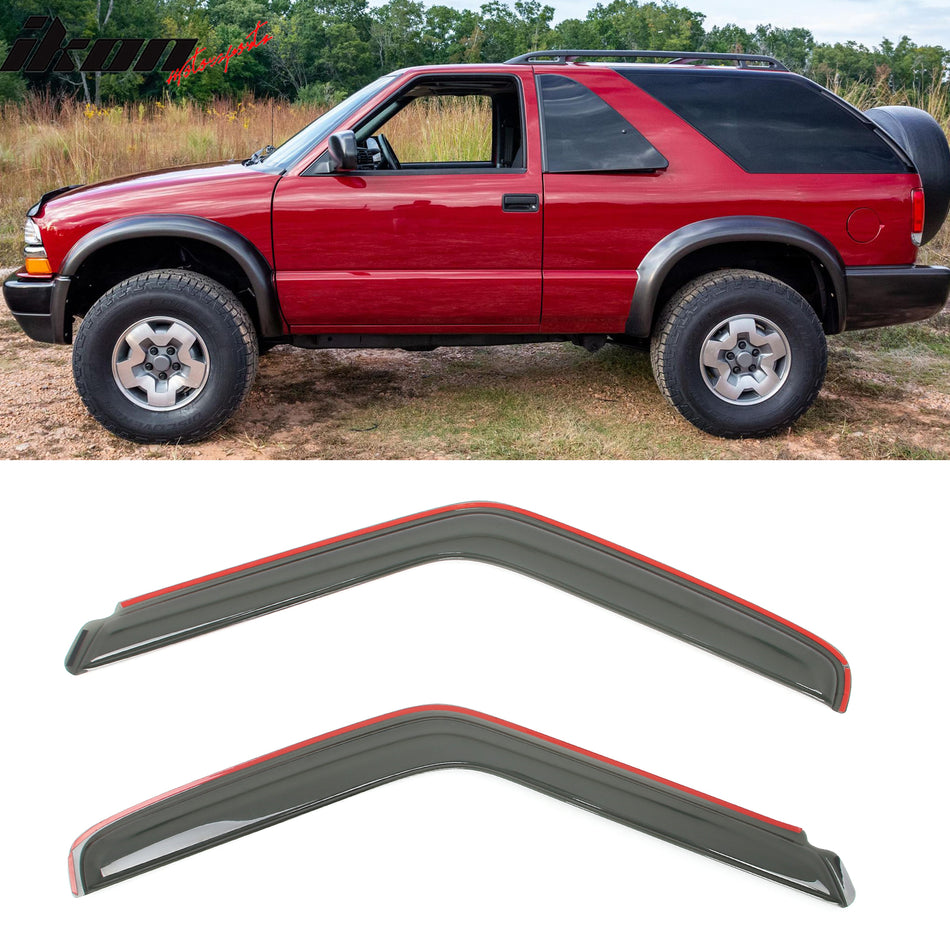 1994-2003 Chevrolet S10 & GMC Sonoma Smoke Window Visors Guard Acrylic