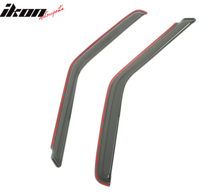 IKON MOTORSPORTS In Channel Window Visors Compatible with 94-03 Chevy S10 GMC Sonoma 95-05 Blazer 95-01 Jimmy 96-00 Isuzu Hombre, Acrylic Smoke/Tinted Rain Guards, Side Window Wind Deflectors 2PCS
