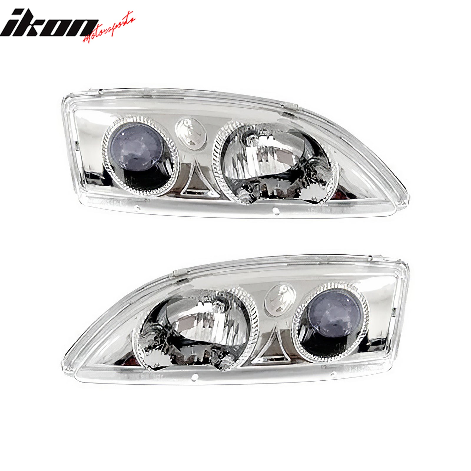 1995 - 1999 Chevy Cavalier 2PCS Projector Headlights Lamps Clear LensIkon Motorsports