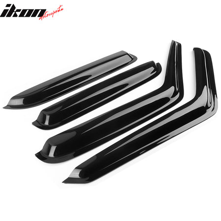 Window Visor Compatible With 1995-2005 GMC Jimmy Chevrolet Blazer 1996-2001 Oldsmobile Bravada 1998-2001 GMC Envoy, Dark Smoke Tint Acrylic Rain Sun Guard Wind Vent Air Deflector by IKON MOTORSPORTS