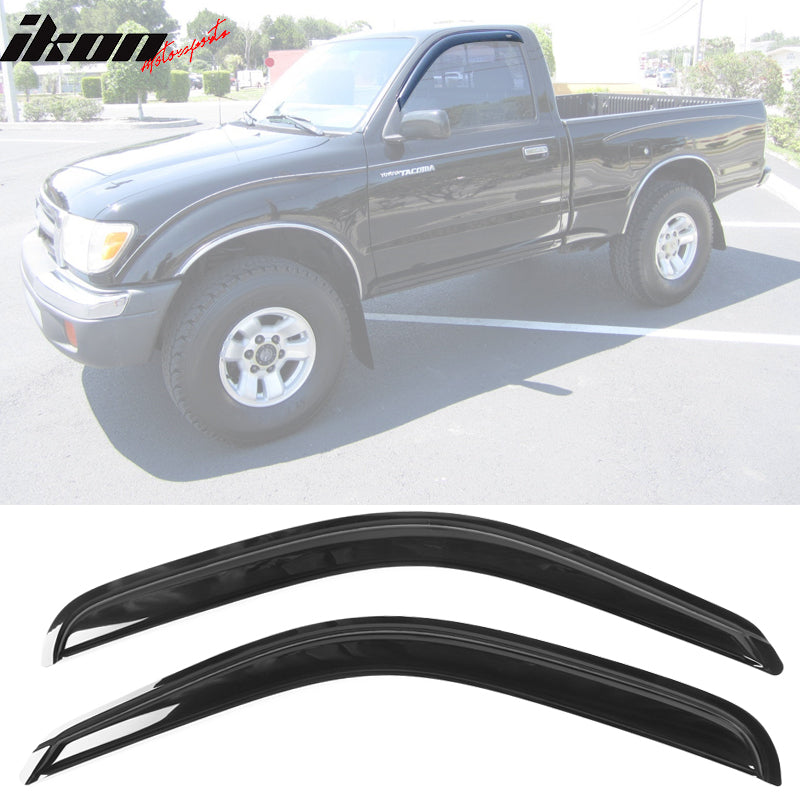 1995-2004 Toyota Tacoma Window Visor Slim Style Smoke Tinted Acrylic