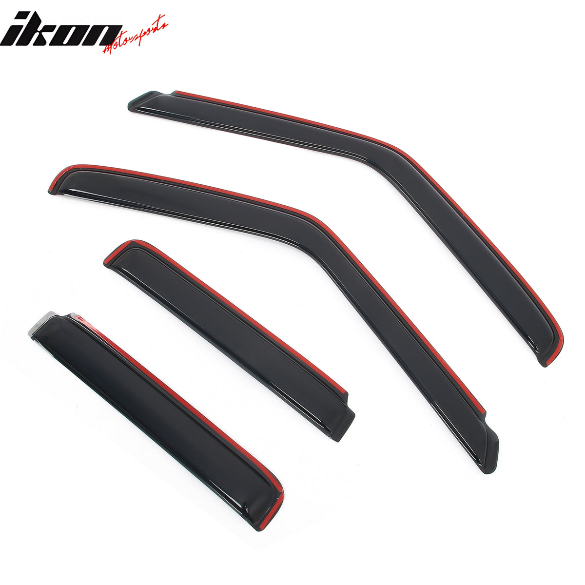 IKON MOTORSPORTS In Channel Window Visors Compatible with 1995-2005 GMC Jimmy 4Dr & Chevy Blazer 4Dr, Slim Style Acrylic Smoke Rain Guards, Side Window Wind Deflectors 4PCS