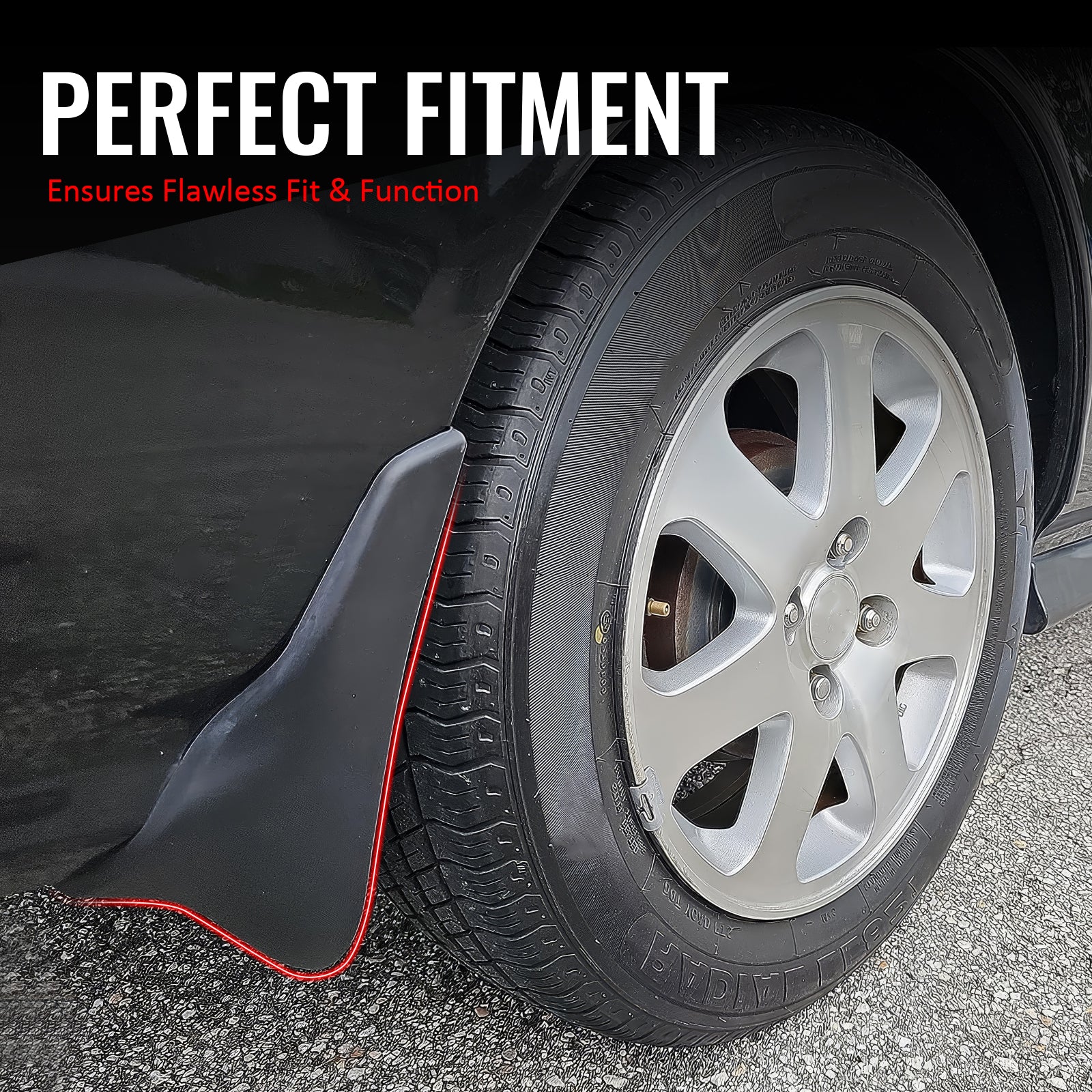 IKON MOTORSPORTS Mud Flap, Compatible with 1996-1998 Honda Civic Coupe & Sedan (Not Fit Hatchback & 1999-2000 Any Models), Black PP Polypropylene Mud Guards Splash, Front Rear 4PCS Set