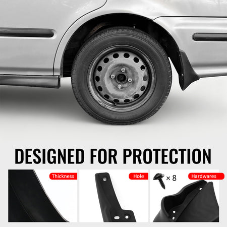 Fits 96-98 Honda Civic Coupe Sedan Fender Mud Flaps Wheel Arch Splash Guards PP