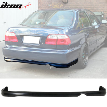 Fit 96-98 Honda Civic Front Bumper Lip + Rear Diffuser + Grille + Window Visors