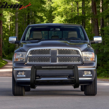 Fits 09-18 Dodge Ram 1500 19-23 Classic Bull Bar Bumper Grille Guard W/LED Light