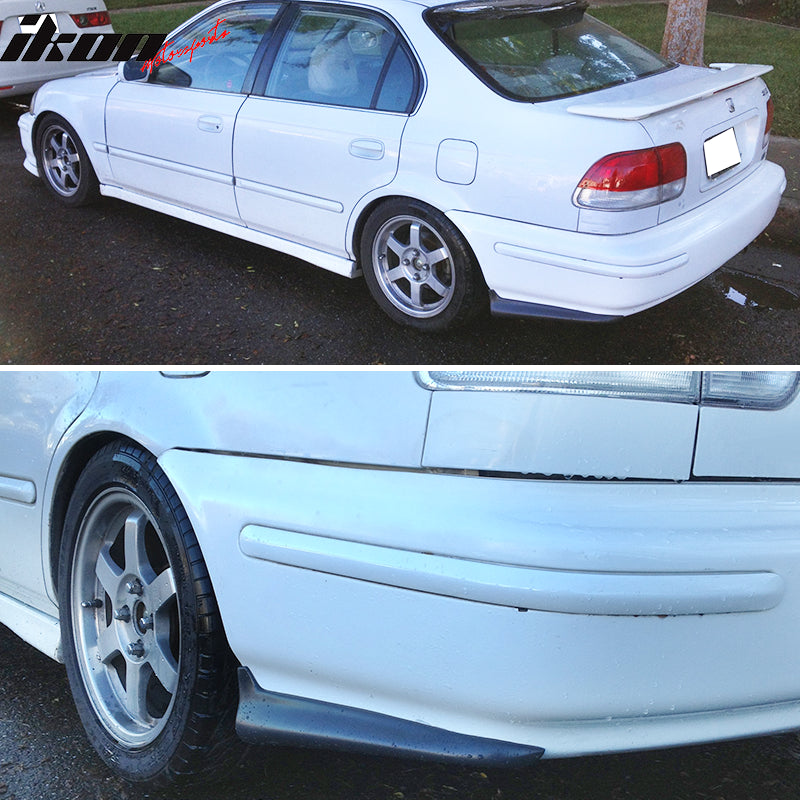 Fits 96-98 Honda Civic JDM Style Rear Bumper Lip Side Aprons