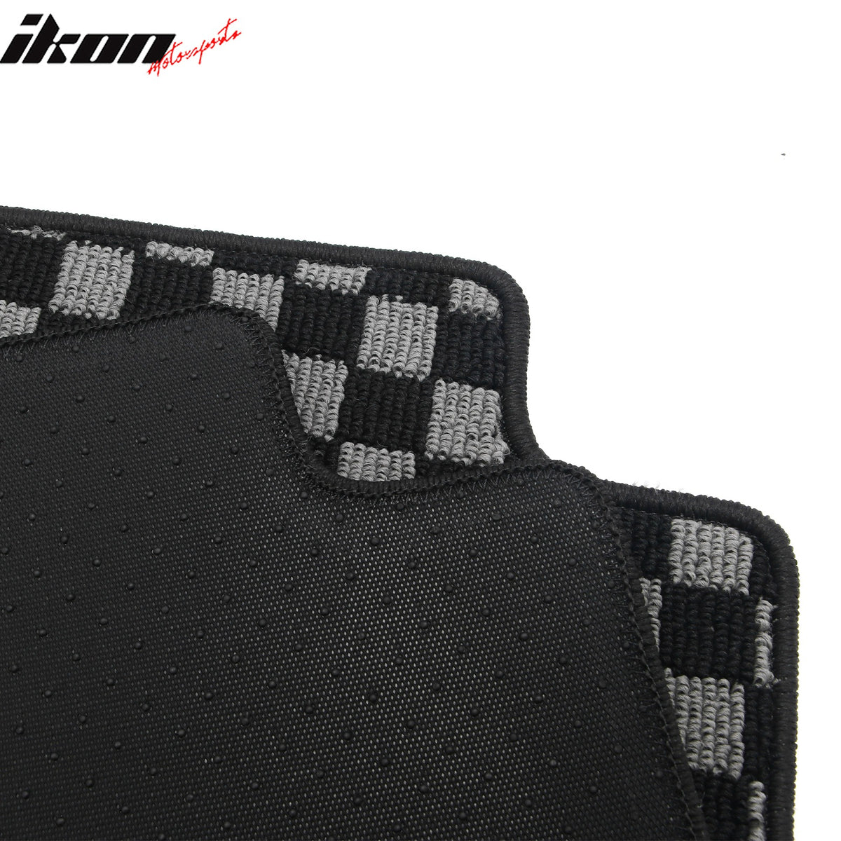 Fits 96-00 Honda Civic Floor Mats Non-Slip Carpets Checkered Black Gray Plaid