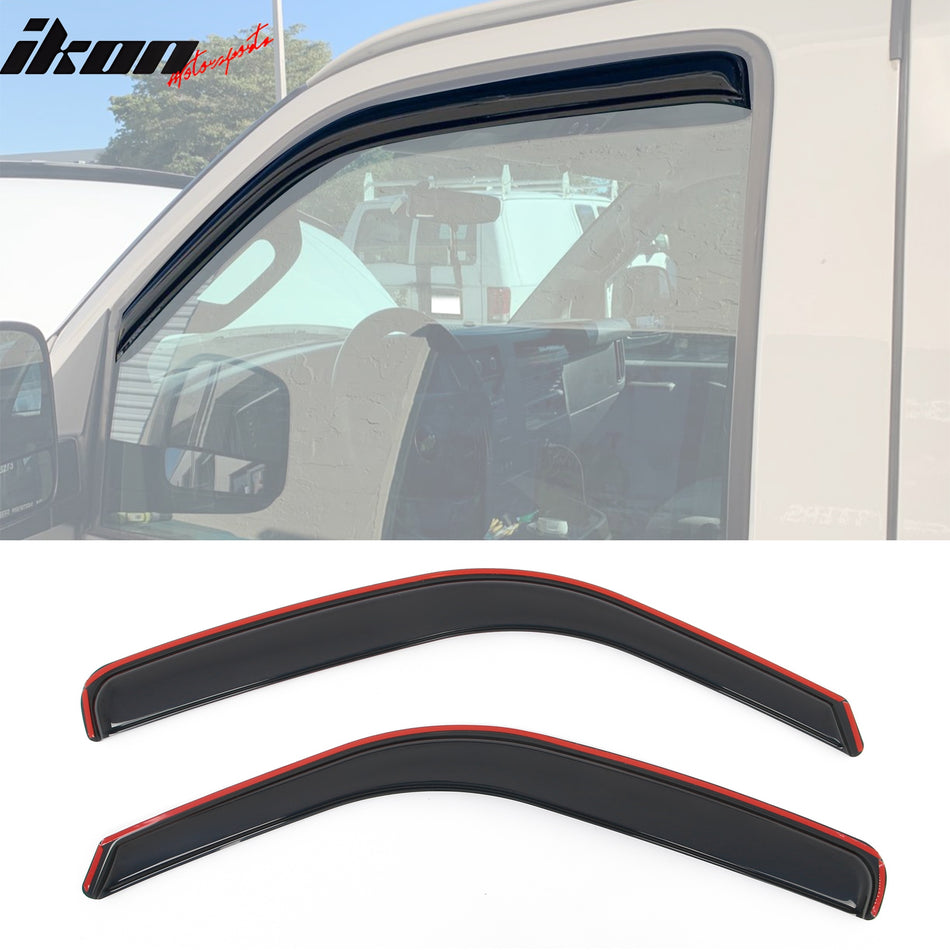 1996-2024 Chevy Express Savana 1500/2500/3500 In-channel Window Visors