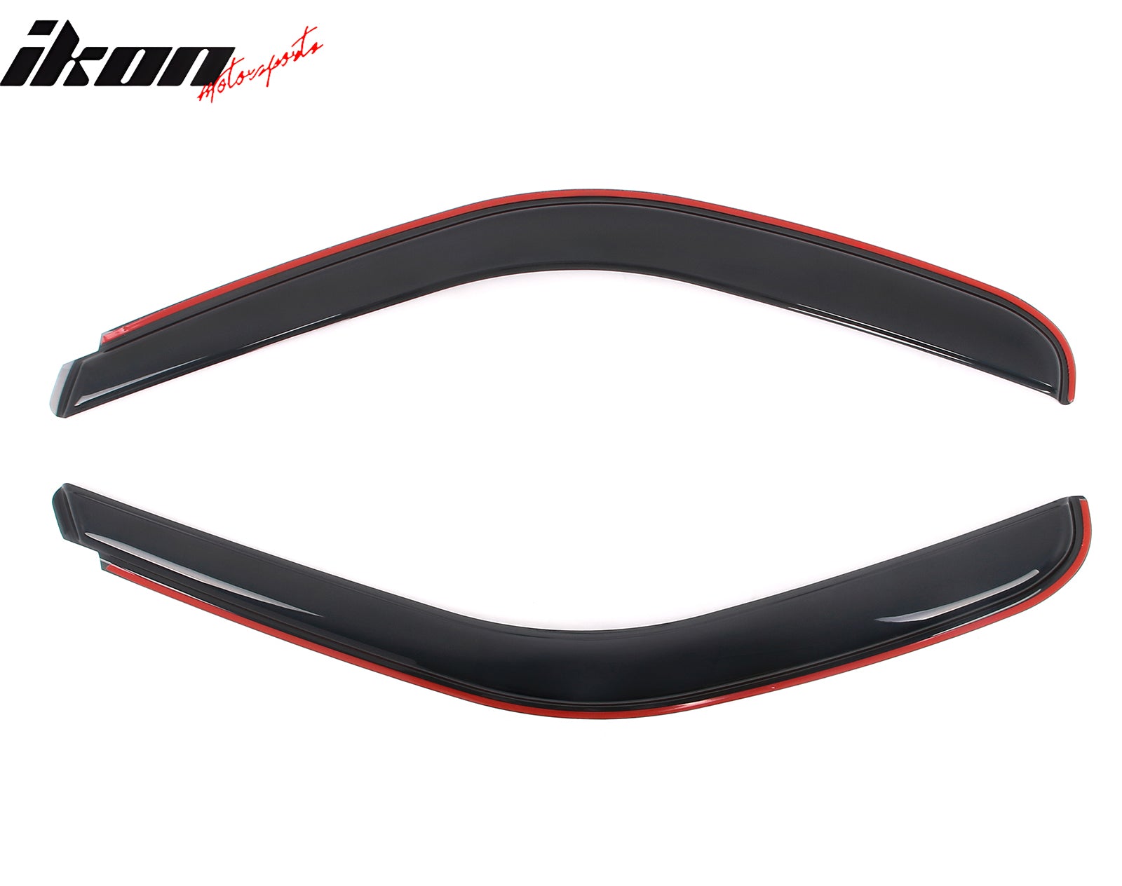 IKON MOTORSPORTS In Channel Window Visors Compatible with 1997-1999 Ford F-250 Standard Cab, 1997-2003 F-150 Standard Cab, Slim Style Acrylic Smoke Rain Guards, Side Window Wind Deflectors 2PCS