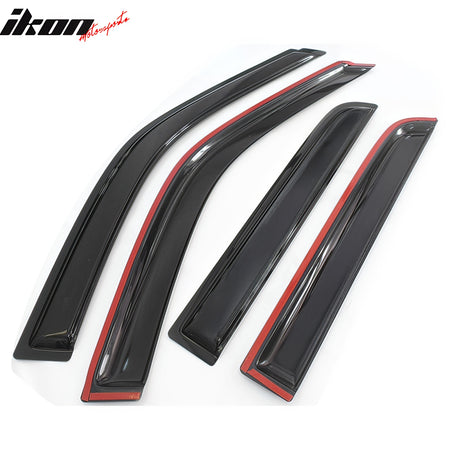 Fits 97-01 Honda CRV CR-V Acrylic 4PCS Window Visors Vent Rain Sun Guard Tape-On