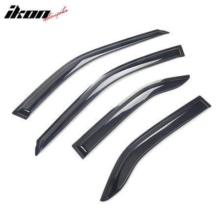 Fits 97-01 Mitsubishi Mirage Sedan Tape-On Window Visors Sun Rain Deflectors 4PC