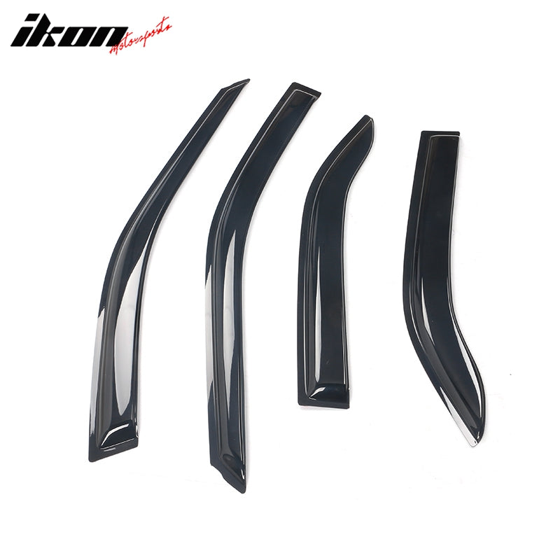 Fits 97-01 Mitsubishi Mirage Sedan Tape-On Window Visors Sun Rain Deflectors 4PC