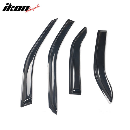 Fits 97-01 Mitsubishi Mirage Sedan Tape-On Window Visors Sun Rain Deflectors 4PC