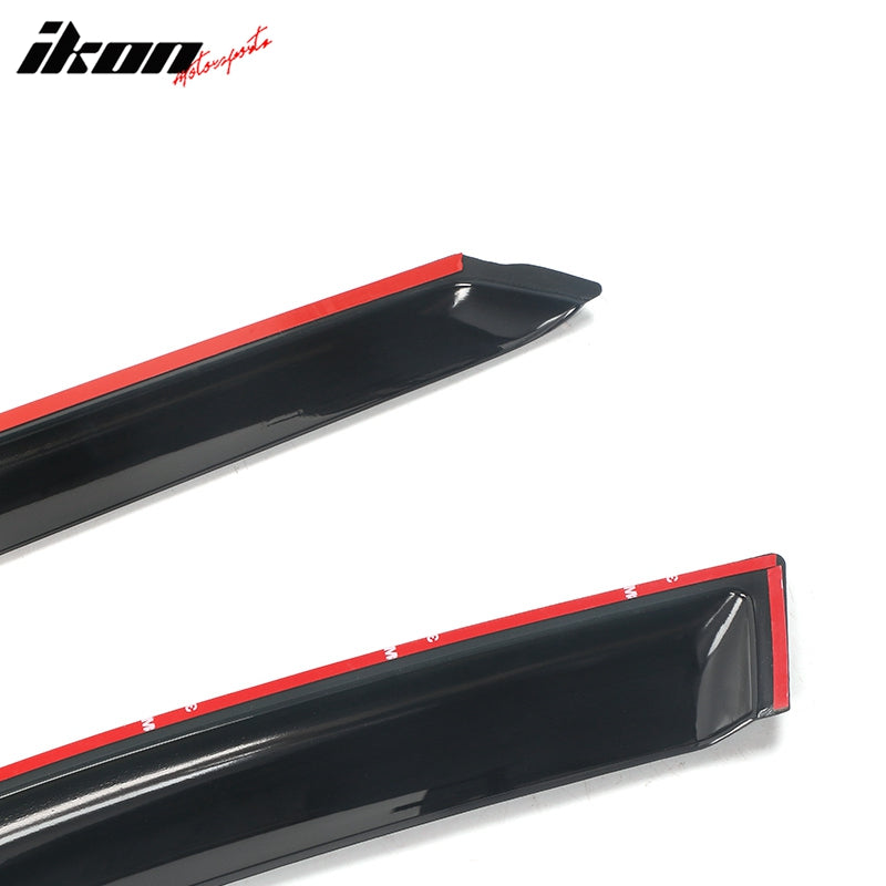 Fits 97-01 Mitsubishi Mirage Sedan Tape-On Window Visors Sun Rain Deflectors 4PC