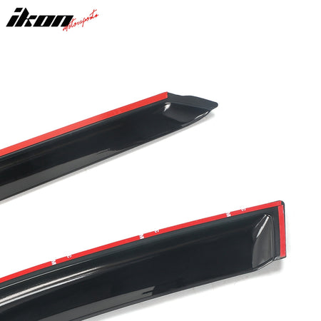 Fits 97-01 Mitsubishi Mirage Sedan Tape-On Window Visors Sun Rain Deflectors 4PC