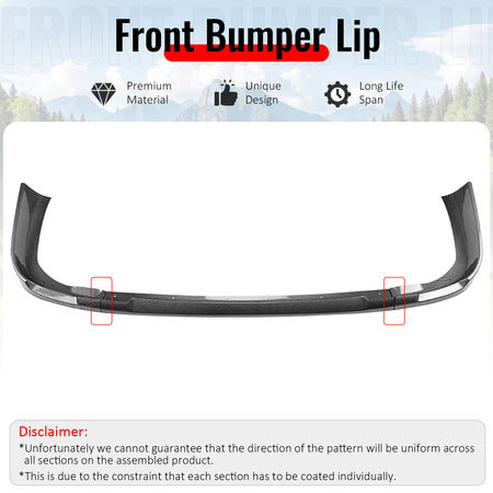 For 97-01 Impreza STI Style Front Bumper Lip Chin Splitter PP Carbon Fiber Print