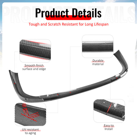For 97-01 Impreza STI Style Front Bumper Lip Chin Splitter PP Carbon Fiber Print