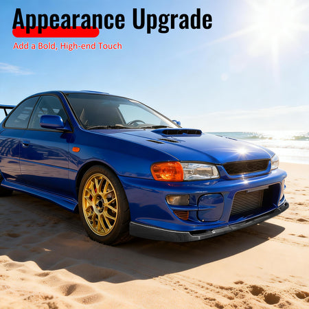 For 97-01 Impreza STI Style Front Bumper Lip Chin Splitter PP Carbon Fiber Print