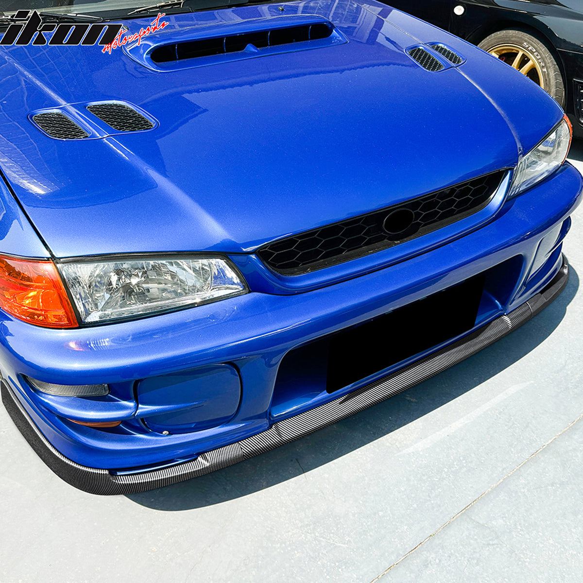 For 97-01 Impreza STI Style Front Bumper Lip Chin Splitter PP Carbon Fiber Print